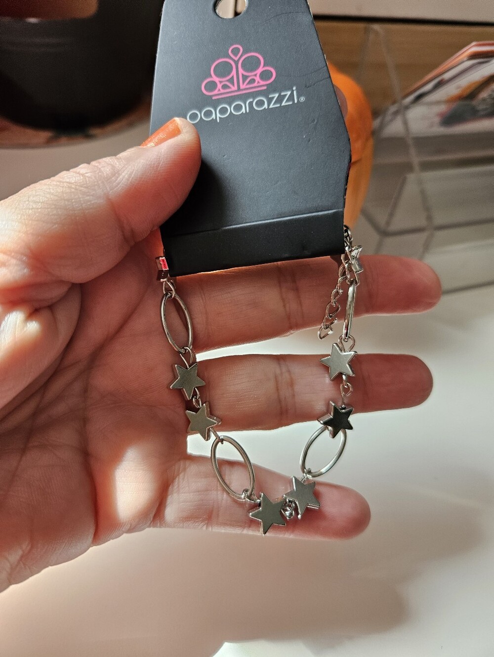 Silver Star Link Bracelet - Paparazzi Women's Jewelry